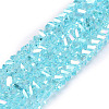 Electroplate Transparent Glass Beads Strands EGLA-Q139-01A-A26-1