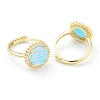 Synthetic Opal Adjustable Rings RJEW-B031-01G-02-2