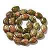 Natural Unakite Beads Strands G-I377-A27-3