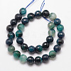 Natural Agate Bead Strands G-K166-07F-12mm-04-2