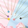 Alloy Enamel Smiling Face Pendant Necklaces NJEW-JN05259-1