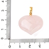 Natural Rose Quartz Pendants G-B188-02G-04-3
