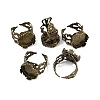Cuff Brass Ring Cabochon Settings KK-G020-A-5