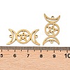 201 Stainless Steel Hollow Triple Moon Links Connector Charms STAS-I364-10G-3