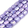 Anti-Tarnish Electroplate Glass Beads Strands EGLA-N027-03A-10-1