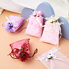 Magibeads 50 Pcs 5 Colors Organza DIY Craft Drawstring Bag ABAG-MB0001-13-6