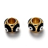 Brass European Enamel Beads KK-B028-25G-B-1