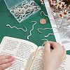 30Pcs Zinc Alloy Wavy Bookmarks FIND-ME0002-19-3