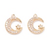 Rack Plating Brass Micro Pave Cubic Zirconia Pendants ZIRC-C026-05LG-1