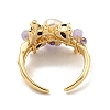 Brass Open Cuff Rings RJEW-K265-03G-3