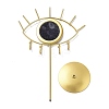 Iron Tabletop Detachable Jewelry Stand with Eye Shaped Vanity Mirror BDIS-K006-01G-6