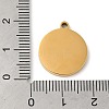 Ion Plating(IP) 304 Stainless Steel Pendants STAS-D027-01G-02-3