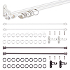 2 Sets 2 Colors Iron Curtain Rod Support AJEW-FH0006-31-1
