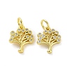 Brass Micro Pave Cubic Zirconia Charms KK-E068-VF063-2