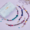   4Pcs 4 Style Resin Imitation Gemstone Beaded Bag Handles FIND-PH0009-46B-4