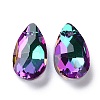 Faceted Teardrop Glass Pendants X-GLAA-O008-A21-2