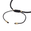 Natural Black Onyx Braided Beaded Bracelets BJEW-JB11420-05-4