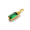 Brass Pave Cubic Zirconia Charms KK-F894-13G-03-2