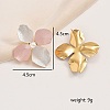 Alloy Imitation Pearl Flower Stud Earrings OJ1811-2