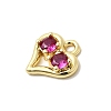 Brass Micro Pave Cubic Zirconia Pendants KK-L258-11G-05-2