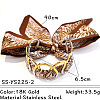 304 Stainless Steel & Scarf Cuff Bangles WG64623-06-1