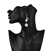 Electroplate Glass Dangle Earrings EJEW-TA00652-01-3