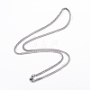 Tarnish Resistant 304 Stainless Steel Curb Chain Necklaces LS-NJEW-P147-03P-1
