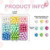 243Pcs 9 Colors Opaque Acrylic Beads MACR-YW0003-69-3