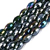 Electroplate Transparent Glass Beads Strands GL-N002-01A-A18-1