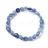 Dyed & Heated Natural Blue Aventurine Bead Stretch Bracelets BJEW-K213-02-2