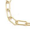 PVD Vacuum Plating 304 Stainless Steel Paperclip Chain Necklaces STAS-A051-07G-4