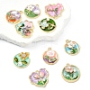 10Pcs 10 Styles Rack Plating Alloy Rhinestone Enamel Pendants ENAM-YW0008-30-2