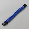 Survival Polyester Cord Bracelet with Plastic Clasps for Hiking Camping Outdoor BJEW-WH0018-54D-2