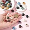 40Pcs 10 Colors Natural Lava Rock European Beads G-YW0003-01-3