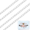 1M Rhodium Plated 925 Sterling Silver Curb Chains STER-BBC0007-95-1