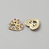 Heart with Bowknot Alloy Glass Cabochons MRMJ-WH0202-012B-G-2