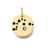 Twelve Constellations 304 Stainless Steel Enamel Pendants STAS-A148-01G-01-1