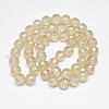 Electroplate Glass Beads Strands EGLA-Q086-12mm-06-2
