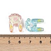Transparent Resin Enamel Beads RESI-L047-12-3