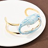 Shell Shape 304 Stainless Steel Enamel Cuff Bangles for Women LS-BJEW-A049-04D-G-2