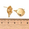 Brass Micro Pave Cubic Zirconia Stud Earring Findings KK-Z092-06G-2