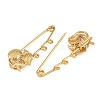 Starfish & Shell Shape & Conch 304 Stainless Steel Safety Pins Brooch Findings SA-CBA098D-16J-G03-2