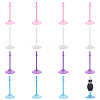 DELORIGIN 16 Sets 4 Colors Plastic Doll Stand Support Frame DIY-DR0001-07-1