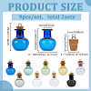 BENECREAT 18Pcs 9 Color Transparent Glass Wish Bottle Pendants GLAA-BC0001-28-2