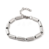 304 Stainless Steel Column Link Chain Bracelets for Women BJEW-F488-50P-2