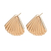 Brass Stud Earrings EJEW-H168-12G-4