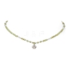 Brass Clover Pendant Necklace NJEW-JN04325-02-5