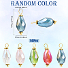 50Pcs Electroplate Faceted Glass Pendants FIND-SP0004-74-2