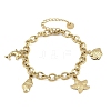 Ocean 304 Stainless Steel Charm Bracelets BJEW-K291-05G-2