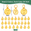 52Pcs 2 Colors Alloy Letter A~Z Pendants PALLOY-PH01857-4